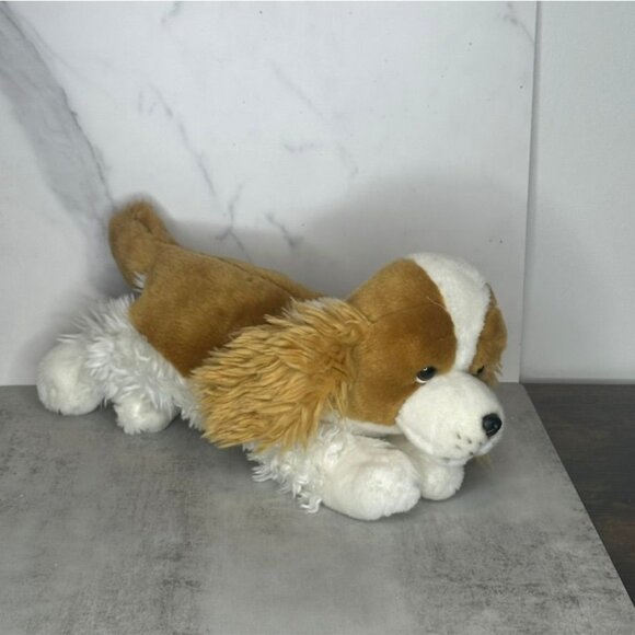 Animal Alley Brown & White Floppy-Eared Plush Dog Toy 15" By Toys R Us Soft Fuzz - Picture 12 of 16